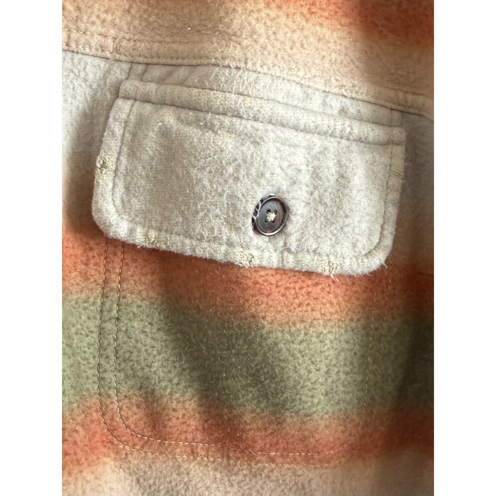 Free People Shacket Plaid Ombre‎ Button Down Oversized Shirt Jacket Women's XL - Picture 6 of 13